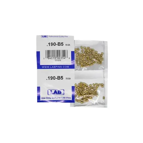 .190 Bottom Pin, Color-Coded, Brass Alloy, .115 Diameter, Crown .005 Universal, Smart Pack 150 Pins .190 Bottom Pin, Color-Coded, Brass Alloy, .115 Diameter, Crown .005 Universal, Smart Pack 150 Pins