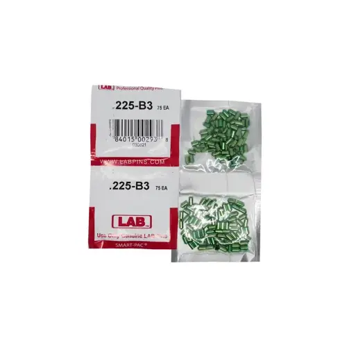 .225 Bottom Pin, Color-Coded, Brass Alloy, .115 Diameter, Crown .003/.005 Universal, Smart Pack 150 Pins