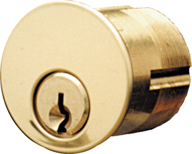Ilco Unican Corporation 7185-YA2-03-KA2 1-1/8" Mortise Cylinder, 5-Pin Drilled 6, Yale 8 (999) Keyway, Keyed Alike in Pairs, Adams Rite Cam, 605/US3 Bright Brass