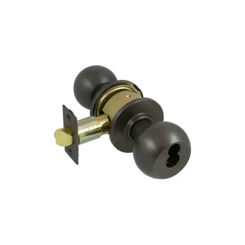 Grade 2 Entry Orbit Knob Full Sized IC (FSIC), Less Core, 2-3/4" Backset (11-096), ANSI Strike (10-025), Satin Chrome 626, US26D Grade 2 Entry Orbit Knob Full Sized IC (FSIC), Less Core, 2-3/4" Backset (11-096), ANSI Strike (10-025), Satin Chrome 626, US26D