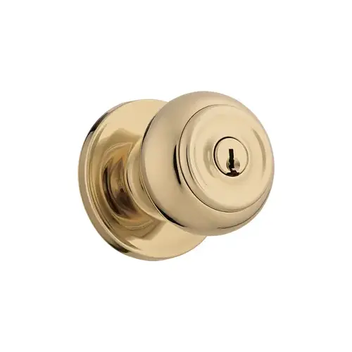 Passage, Phoenix Knob, Non-Keyed, Medium Duty, Cylindrical Lock, 6-Way Adjustable Latch, Radius Corner Strike, UL, Grade 2, US3/605 Bright Brass