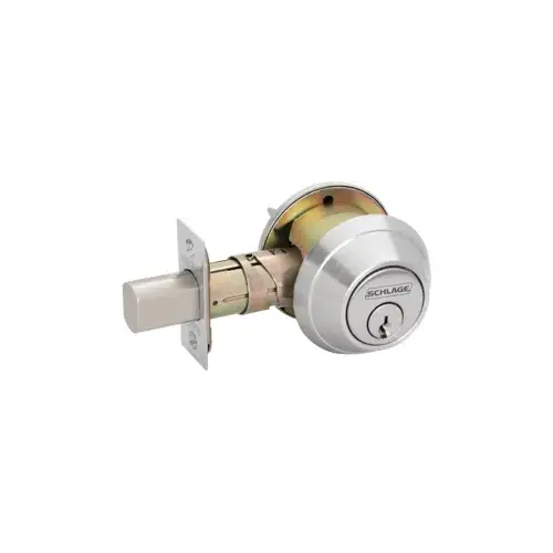 Deadbolt Single Cylinder, Grade 1, C123 Keyway, Adjustable Backset, 626/US26D Satin Chrome Deadbolt Single Cylinder, Grade 1, C123 Keyway, Adjustable Backset, 626/US26D Satin Chrome