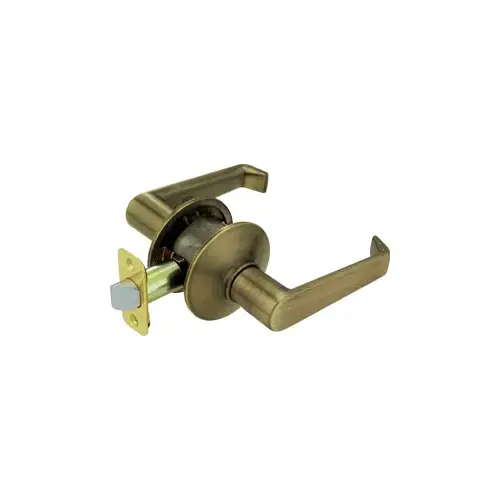 Passage Elan Lever Grade 2, Radius Corner/Drive-In Adjustable Backset, Antique Brass 609