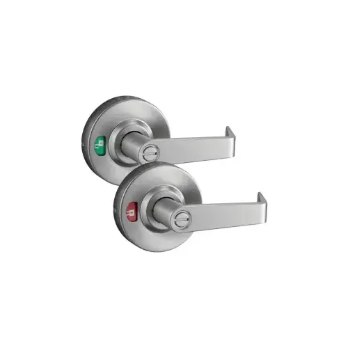 Privacy Indicator Sierra Lever Grade 1, Includes 2-3/8" ,2-3/4" Backset and 1-3/8" Door Spacer, Satin Chrome 626/US26D Privacy Indicator Sierra Lever Grade 1, Includes 2-3/8" ,2-3/4" Backset and 1-3/8" Door Spacer, Satin Chrome 626/US26D