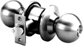 Marks 210F/32D-4C Storeroom Ball Knob, Marks C Keyway, 6 Pin, 2-3/4" Backset, Grade 2, 630/US32D Stainless Steel