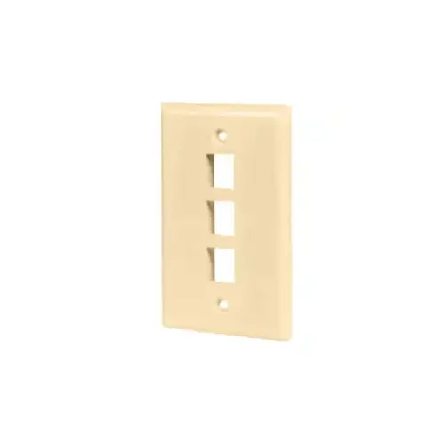 Faceplate 3 Keystone (25 Pack) - Ivory Faceplate 3 Keystone (25 Pack) - Ivory