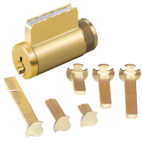 Ilco Unican Corporation 15995-SC-04-0B Key-in-Knob Cylinder for Combination Knob/Deadbolt, 5-Pin, Schlage C Keyway, 0-Bit Uncombinated, 606/US4 Satin Brass