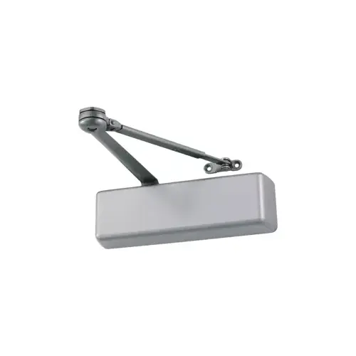 Heavy Duty Cast Iron Closer, Plastic Cover, Grade 1, ADA Adjustable Size 1-5, Left Hand, Regular Arm for Pull Side Mounting, TB/SRT Screw Pack, AL/SP28/689 Aluminum Powder Coat Heavy Duty Cast Iron Closer, Plastic Cover, Grade 1, ADA Adjustable Size 1-5, Left Hand, Regular Arm for Pull Side Mounting, TB/SRT Screw Pack, AL/SP28/689 Aluminum Powder Coat