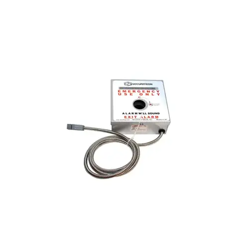 Battery Operated Alarm, Contact Cable, Mortise Cylinder not Included, (Uses 2 9 Volt Batteries), Wall Mounted, Key Switch Box, Momentary Key Switch Function( Key Used to Shunt Alarm), On/Off Key Switch Option