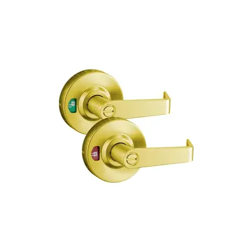 Privacy Indicator Sierra Lever Grade 1, 2-3/8" Backset, Brushed Brass 605 Privacy Indicator Sierra Lever Grade 1, 2-3/8" Backset, Brushed Brass 605