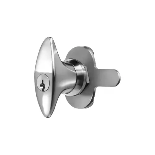 Pin Knob Lock T Handle Two Way Satin Chrome Pin Knob Lock T Handle Two Way Satin Chrome