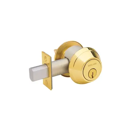 Deadbolt Single Cylinder, Grade 1, Adjustable Backset, C Keyway, 605, US3 Bright Brass Deadbolt Single Cylinder, Grade 1, Adjustable Backset, C Keyway, 605, US3 Bright Brass