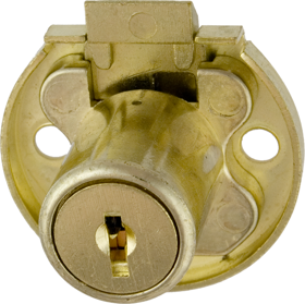CCL Security Products 02068-1/2KACAT30 7/8" Drawer Lock Round, Spring Latch, 7/8" Nose, 606/US4 Satin Brass