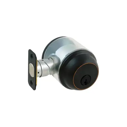 Deadbolt Double Cylinder Grade 1, C Keyway, Triple Option Adjustable Backset, Aged Bronze 716