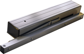 LCN 4314ME-SF-AL-RH-24V WMS Sentronic Heavy Duty Door Closer/Holder for Multi Point and Swing Free Arm, Standard Track Arm, Right Hand, 24V AC/DC Electronic Hold Open for Fire and Smoke Barrier Doors, Closes When Power is Interrupted, Metal Cover, WMS Wood and Machine Screw Pack, 689/AL Aluminum Powder Coat