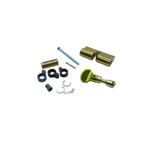 Euro Profile Single Cylinder w/Flat Thumbturn, 206+ Keyway, MTL600, Sub-Assembled, Brass Euro Profile Single Cylinder w/Flat Thumbturn, 206+ Keyway, MTL600, Sub-Assembled, Brass