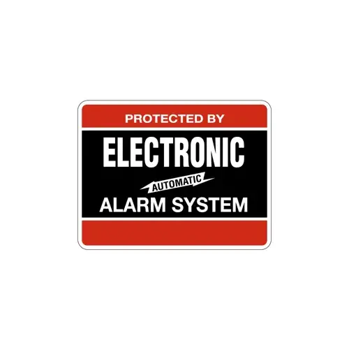 Electronic Alarm Decal 4" x 3" Black/Red Electronic Alarm Decal 4" x 3" Black/Red