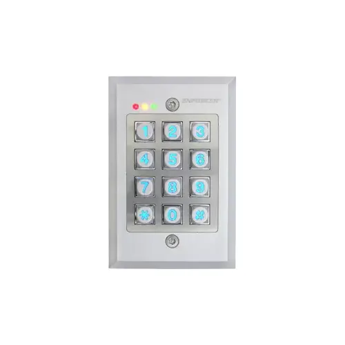 Vandal-Resistant Flush Mount Outdoor Keypad, 1100 Users, 2 Relay Output, 12-24V AC/DC Vandal-Resistant Flush Mount Outdoor Keypad, 1100 Users, 2 Relay Output, 12-24V AC/DC