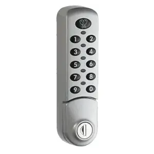 Lowe & Flecher INC. 3780-211E Digital Camlock Kit Vertical Silver, E0208 Key Code, 10 Button Keypad