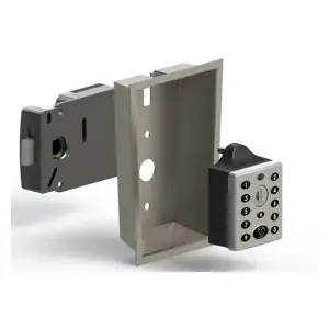 Lowe & Flecher INC. 3790-01B Steel Locker Recessed Handle Black