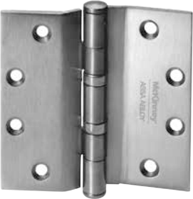 McKinney RBTA2714 4.5 X 4.5 US26D 5-Knuckle Hinge, Raised Barrel Hinge, Standard Weight, Full Mortise, Oil Impregnated Bearing (TA), 4.5" x 4.5", Steel Base, 652/626/US26D Satin Chrome