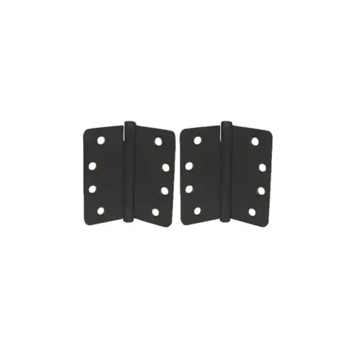 5-Knuckle Hinge, Full Mortise Standard Weight, Ball Bearing, 4.5" x 4.0" (4540), 1/4" Radius Corner, Ferrous Steel Base, Antique Bronze US10B/640, (NRP) Non-Removable Pin