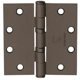McKinney TA2714 4.5 X 4.5 US10BE 5-Knuckle Hinge, Standard Weight, Full Mortise, Oil Impregnated Bearing (TA), 4.5" x 4.5" (4545), Steel Base, 640E/US10BE Dark Oxidized Satin Bronze