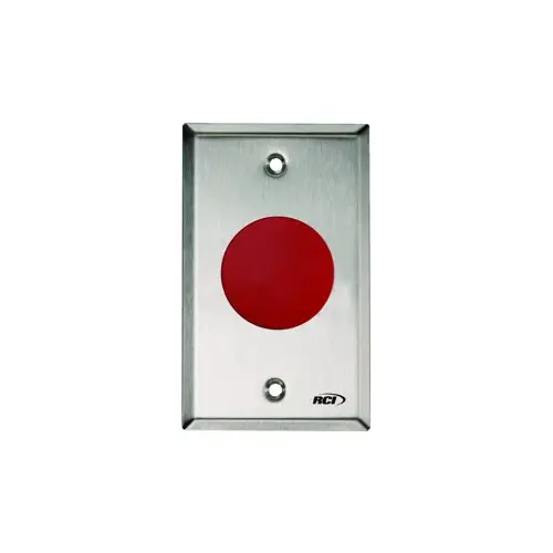 Push Button, 1-9-16" Red Blank, Maintained Switch, Single Gang, 12/24VDC, 2-SPST, 628/US28 Aluminum Push Button, 1-9-16" Red Blank, Maintained Switch, Single Gang, 12/24VDC, 2-SPST, 628/US28 Aluminum