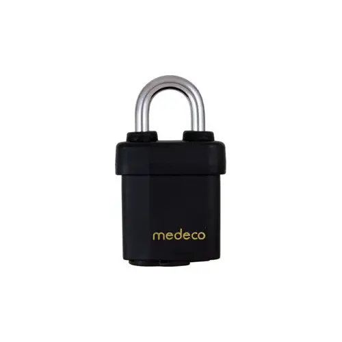 Indoor/Outdoor Key-In-Knob Padlock, Key Retaining, 5/16" Shackle Diameter, 1-1/8" Shackle Clearance, 2-1/8" Body Width, Less Cylinder Black Indoor/Outdoor Key-In-Knob Padlock, Key Retaining, 5/16" Shackle Diameter, 1-1/8" Shackle Clearance, 2-1/8" Body Width, Less Cylinder Black