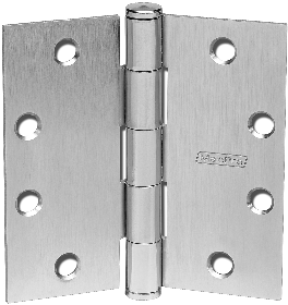 McKinney MP79 4.5 X 4.5 US26D MacPro 5-Knuckle Hinge, Standard Weight, Full Mortise, Plain Bearing, 4.5" x 4.5" (4545), Steel Base, 652/626/US26D Satin Chrome