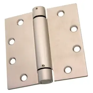 Stanley Hardware 2060R 4.5 X 4.5 US26D Spring Hinge Full Mortise, Square Corner, 4.5" x 4.5" (4545), Ferrous Steel Base, Satin Chrome US26D/652
