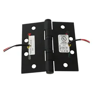 McKinney MPB79 4.5 X 4.0 722 CC4-18 4FT Electrified-CC4-4 Wire, MacPro 5-Knuckle Hinge, Standard Weight, Full Mortise, Ball Bearing, 4.5" x 4.0" (4540), Steel Base, 722/US10A Satin Black Oxidized (Over 10B)