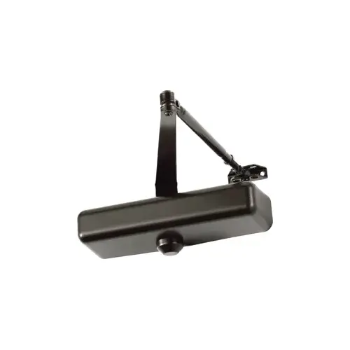 Medium Duty Surface Door Closer, Regular Arm with Parallel Arm Bracket, Slim Line Plastic Cover, Cast Aluminum, Adjustable Sizes 1-5, Through Bolt, Wood & Machine Screws, ADA, UL, Grade 1, SP313/695 Dark Bronze Painted Medium Duty Surface Door Closer, Regular Arm with Parallel Arm Bracket, Slim Line Plastic Cover, Cast Aluminum, Adjustable Sizes 1-5, Through Bolt, Wood & Machine Screws, ADA, UL, Grade 1, SP313/695 Dark Bronze Painted