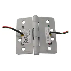 McKinney RCTA2714 4.0 X 4.0 US26D CC4-18 4FT Electrified-CC4, 4 Wire, 5-Knuckle Hinge, Standard Weight, Full Mortise, Oil Impregnated Bearing (TA), 4.0" x 4.0" (4040), Radius Corner, Steel Base, 652/626/US26D Satin Chrome