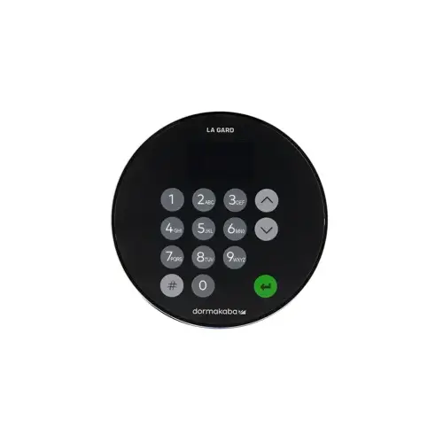 Electronic Safe Keypad 700 Basic, Serviceable, Standard Profile, Backlit, Black, 18" Cable, 1 Manager/1 Users, 2 x 9 Volt Batteries