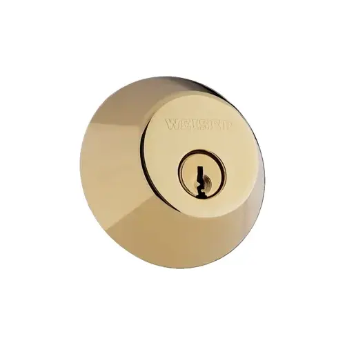 Double Cylinder Deadbolt, 5-Pin, Pin & Tumbler Cylinder, Round Face Drive-in Latch, 1/4" Radius Full Lip Deadbolt Strike, Medium Duty, Grade 2, US3/605 Bright Brass Double Cylinder Deadbolt, 5-Pin, Pin & Tumbler Cylinder, Round Face Drive-in Latch, 1/4" Radius Full Lip Deadbolt Strike, Medium Duty, Grade 2, US3/605 Bright Brass