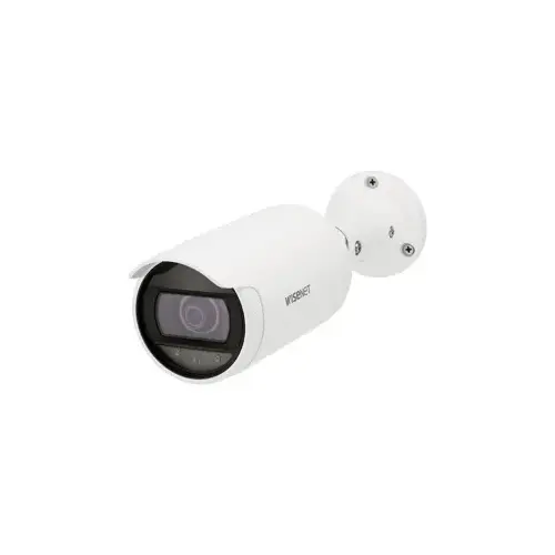 Wisenet A Series Network Outdoor IR Bullet PoE Camera, 2MP @ 30 FPS, 2.8mm Fixed Focal Lens, Triple Codec (H.265/H.264/MJPEG) with WiseStream II, 120dB WDR, IR Viewable Length 30m(98.43ft),Day & Night Auto (ICR), FOV H: 113.7 degree / V: 61.5 degree , IVA, Tampering