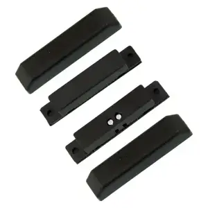 George Risk Industries 100-TC-B Mini Surface Screw Mount Magnetic Contact Switch Set with Cover, Up to 1" Gap, Closed Loop (N/O), Brown Black