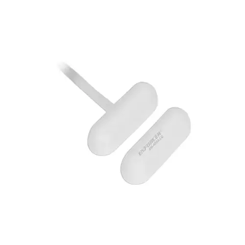 Capsule-Type Surface-Mount Magnetic Contact, 3/4 Gap, 18" Wire Leads, NC, White Capsule-Type Surface-Mount Magnetic Contact, 3/4 Gap, 18" Wire Leads, NC, White