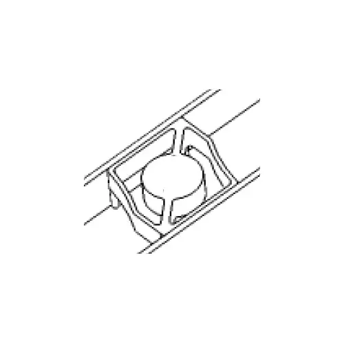 Square Channel Magnet with 3/4" Recessed Switch, 12" Leads, Closed Loop, White