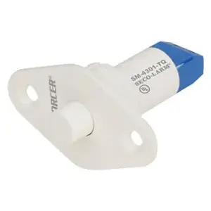 Seco-Larm SM-4301-TQ/W Plunger-Type Screw-Terminal Recessed Magnetic Contact, 1/4" Travel, NC