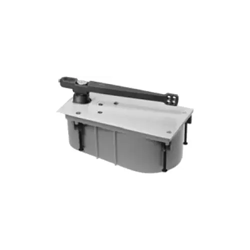 Heavy Duty Center Arm Single Action Floor. Left Handed. Exterior or Interior Doors up to 350 lbs, up to 48". Satin Chrome Heavy Duty Center Arm Single Action Floor. Left Handed. Exterior or Interior Doors up to 350 lbs, up to 48". Satin Chrome