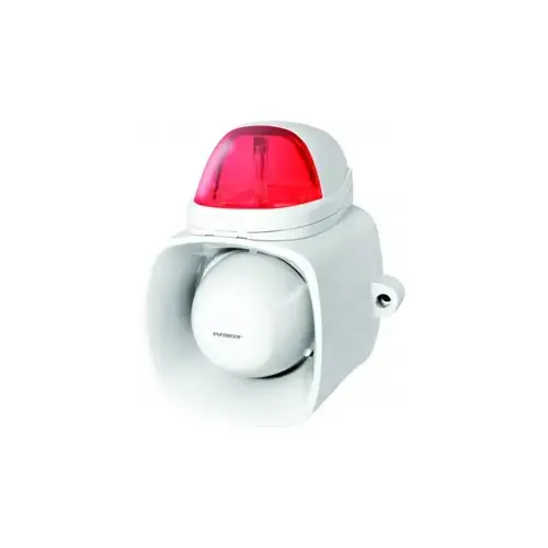 Xenon Tube Strobe Light Red with 120DB Siren, Audio Input, 9-15VDC Xenon Tube Strobe Light Red with 120DB Siren, Audio Input, 9-15VDC