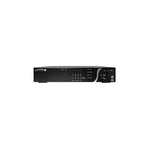 IP/HD-TVI Hybrid Network Video Recorder, 16 Channel, 4K Resolution, Dynamic DNS, H.264 Compression, Alarm and Audio I/O, Raid 1/5/10, 2TB HDD, 12VDC, TAA, UL, Black