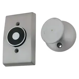 ABH 2100US28 Recessed Magnetic Door Holder Tri-Voltage, 12VDC, 24VAC/DC, 120VAC, Satin Aluminum US28