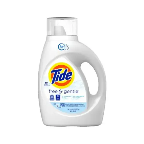 Free & Gentle Liquid Laundry Detergent, HE Compatible, 32 Loads, 42 fl. oz. Free & Gentle Liquid Laundry Detergent, HE Compatible, 32 Loads, 42 fl. oz.