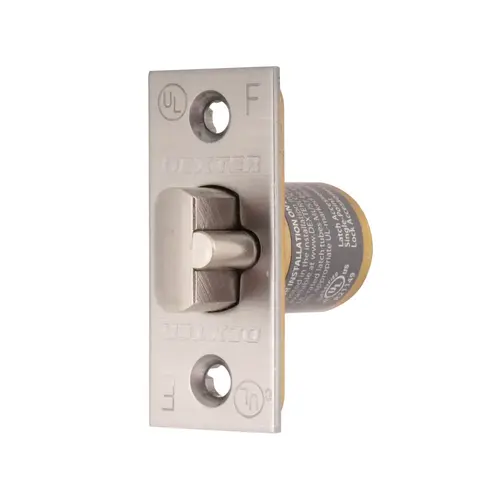Deadlatch for Entry; Classroom; and Storeroom with 2-3/4" Backset with 1-1/8" Face for C1000 Series Satin Stainless Steel Finish Deadlatch for Entry; Classroom; and Storeroom with 2-3/4" Backset with 1-1/8" Face for C1000 Series Satin Stainless Steel Finish