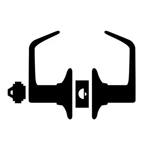 Left Hand Accent Lever Storeroom Lock C Keyway with 16211 Latch and 10063 Strike Satin Chrome Finish Left Hand Accent Lever Storeroom Lock C Keyway with 16211 Latch and 10063 Strike Satin Chrome Finish