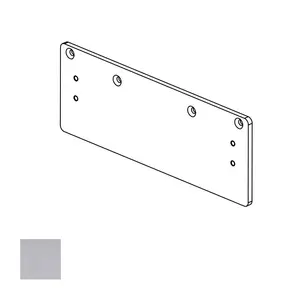 Norton 9588 689 Narrow Top Rail Drop Plate for Parallel Arm or Push Side Track, for 9500 Series, 689/SP28 Aluminum Powder Coat
