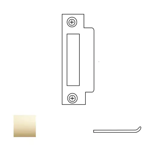 Mortise C-Lip Strike, Bright Polished Brass Mortise C-Lip Strike, Bright Polished Brass